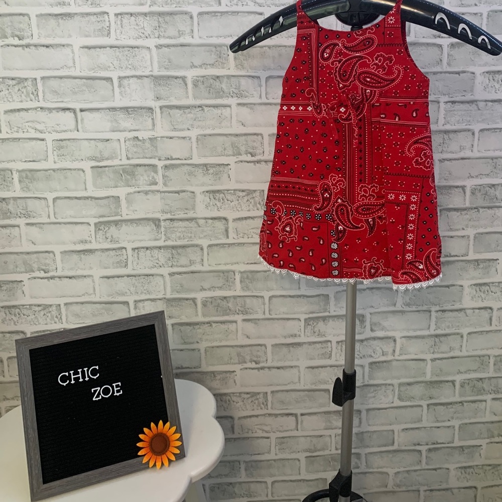 red bandana dress